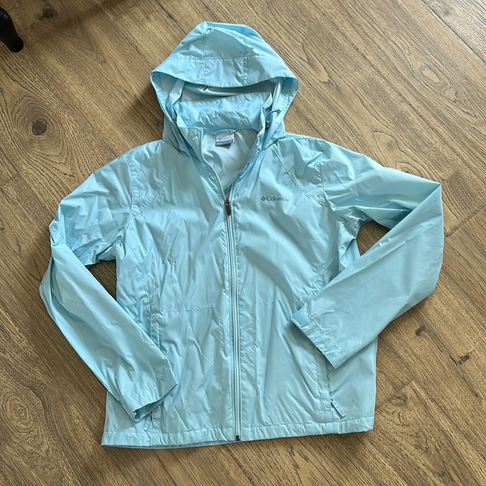 Women’s Columbia Rain Jacket - Light Blue